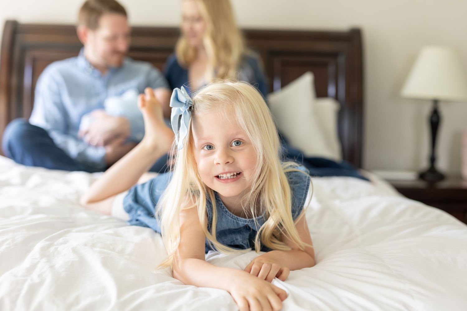 Lifestyle in-home newborn photography O'fallon, Illinois