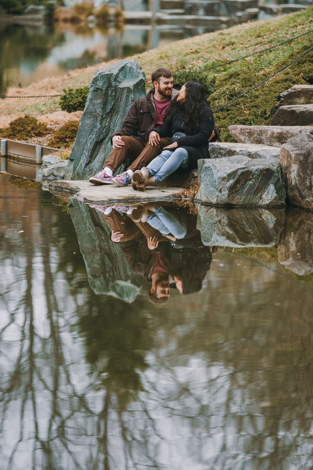 Engagement session at Brookside Gardens in Wheaton, MD.