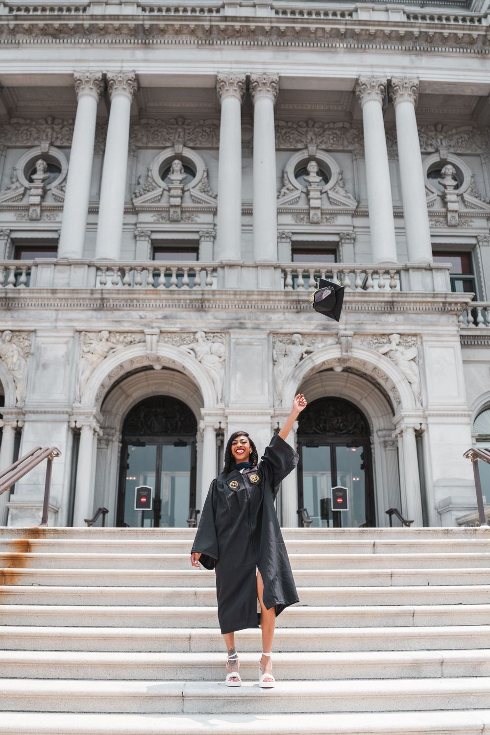 Graduation photo at the Library of Congress in Washington, DC.