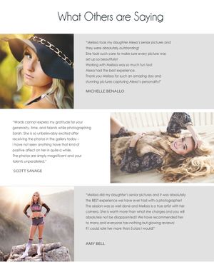 A collage of outdoor lifestyle photos with testimonial text overlays showing fitness and lifestyle moments.