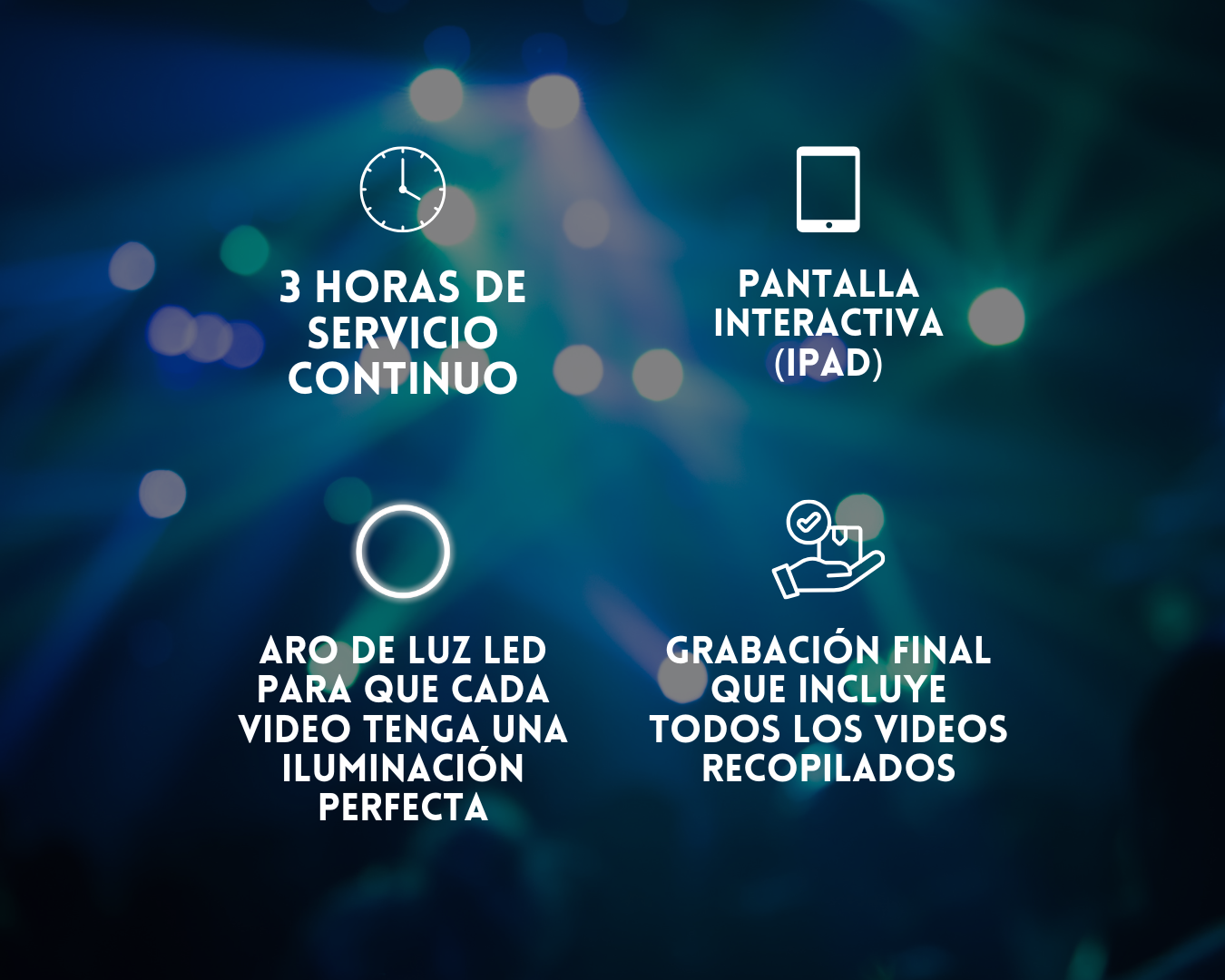 Video Booth con diseño moderno y aro de luz profesional para grabación de mensajes