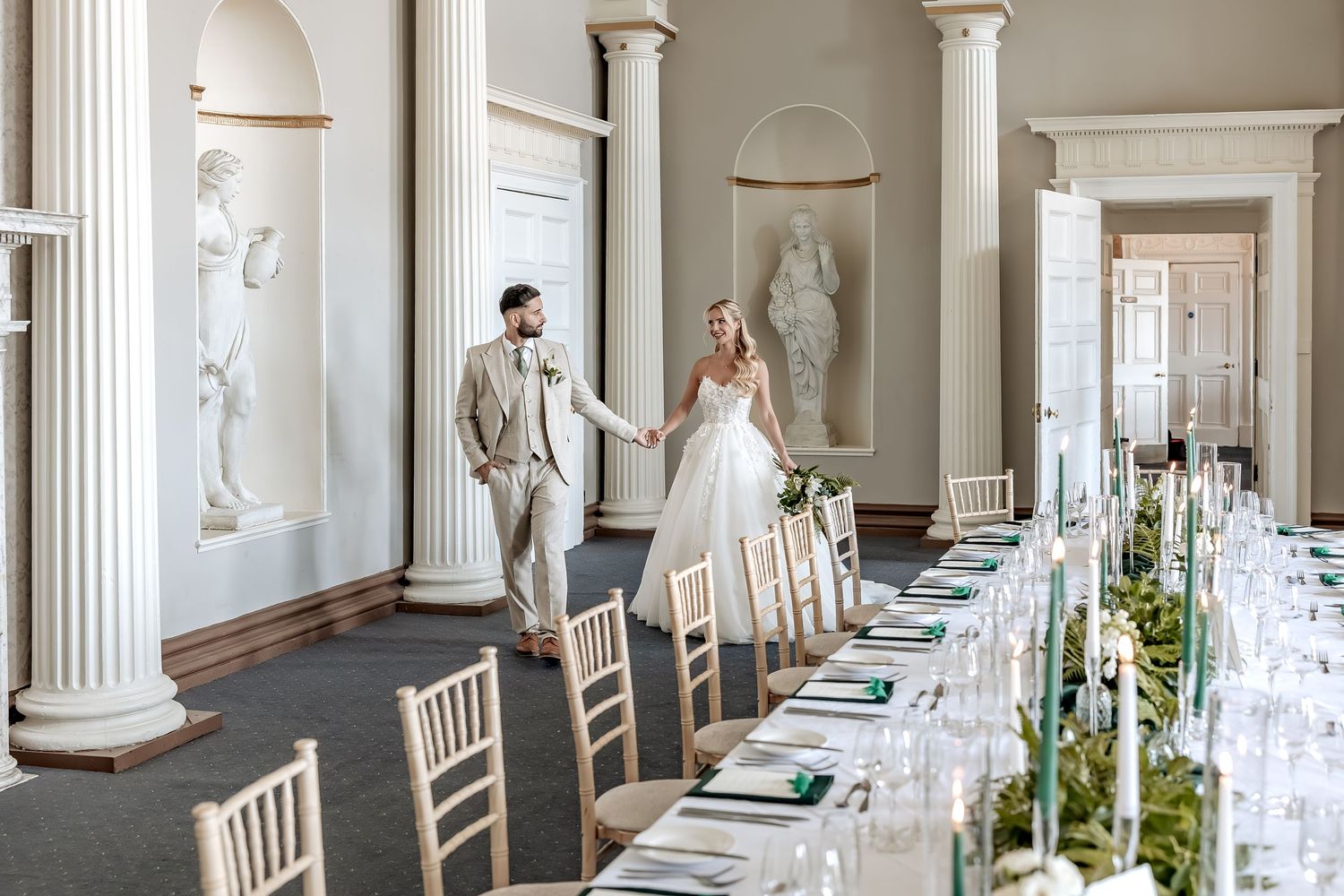 Documentary wedding photography at Hazlewood Castle.