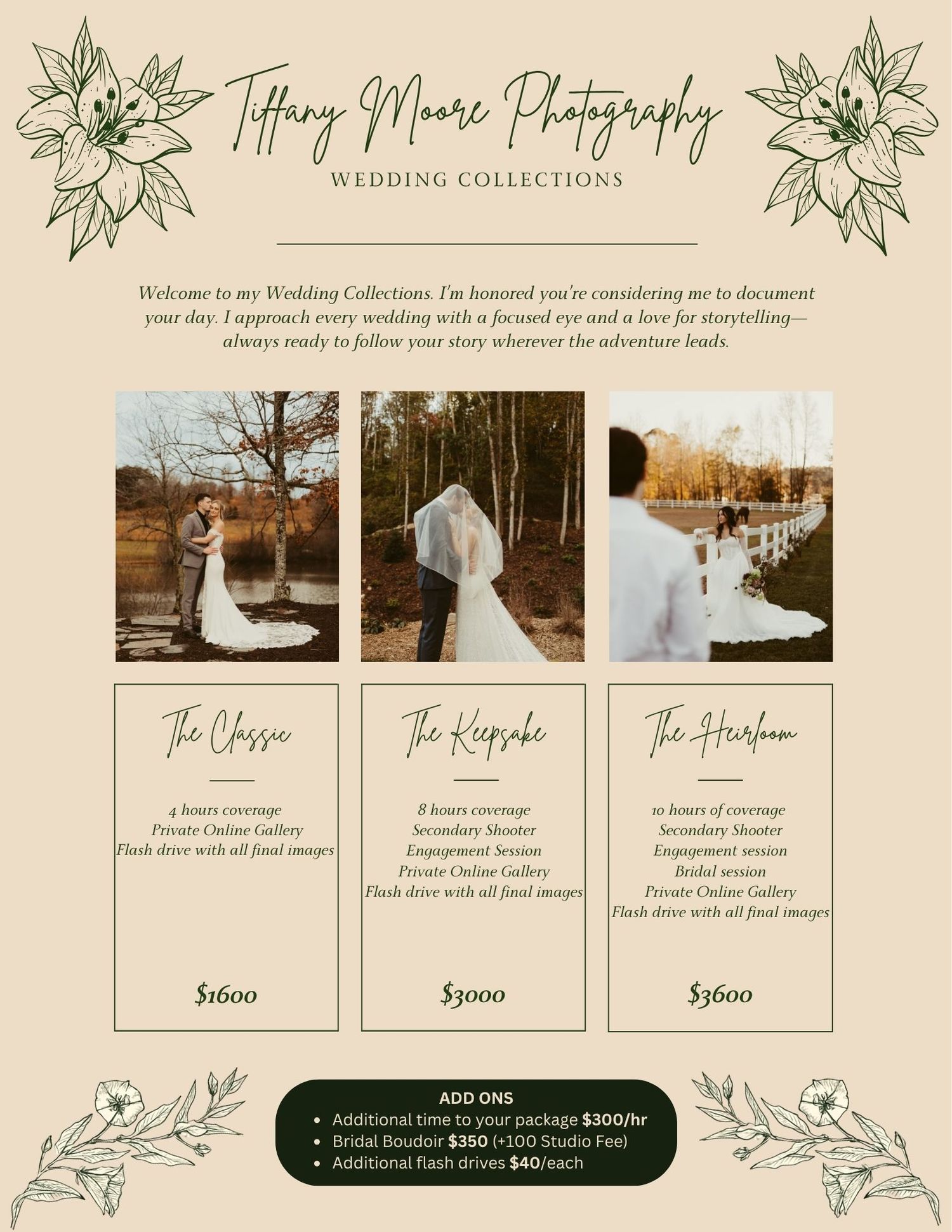 Tiffany Moore Photography A NC Lifestyle and Wedding Photographer Wedding Packages Affordable