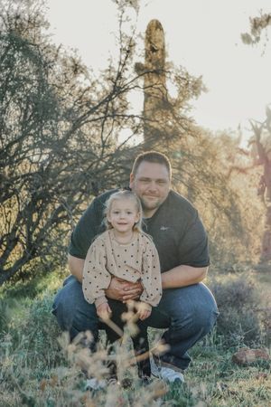 Outdoor photo sequence in natural setting during golden hour.