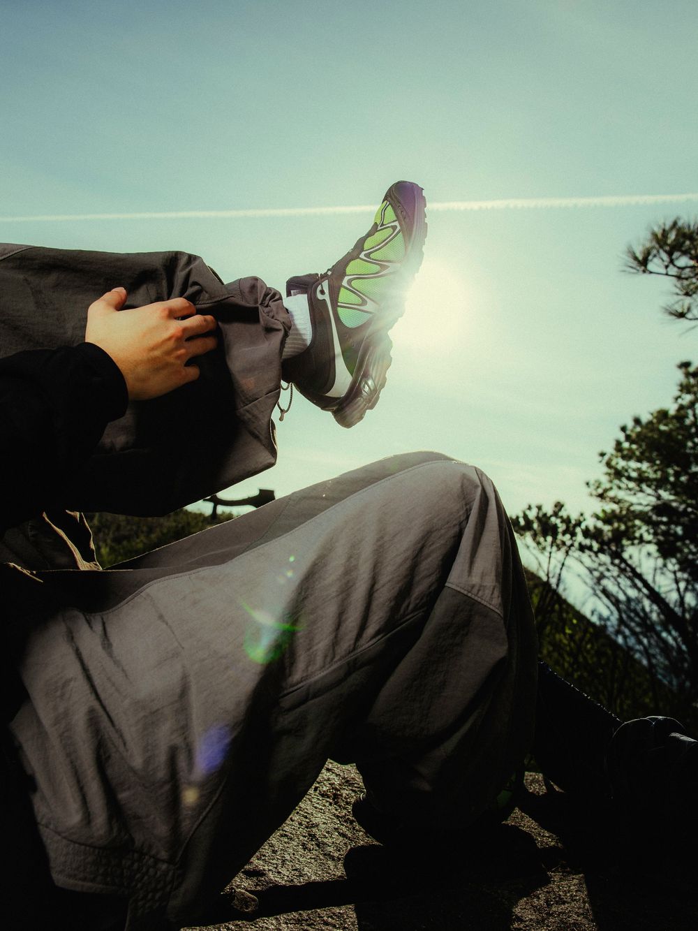 Salomon XT-Whisper shoes in Black Iced Aqua
