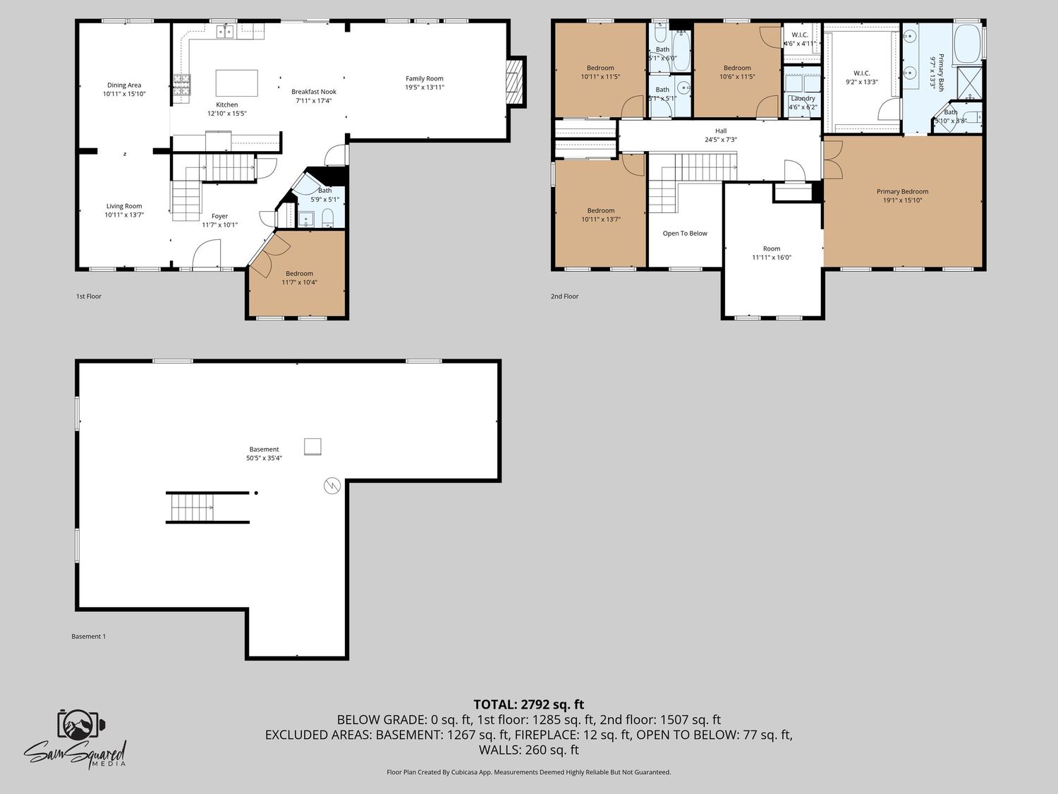 Architectural floor plans showing multiple levels of a residential building with detailed room layouts and dimensions.