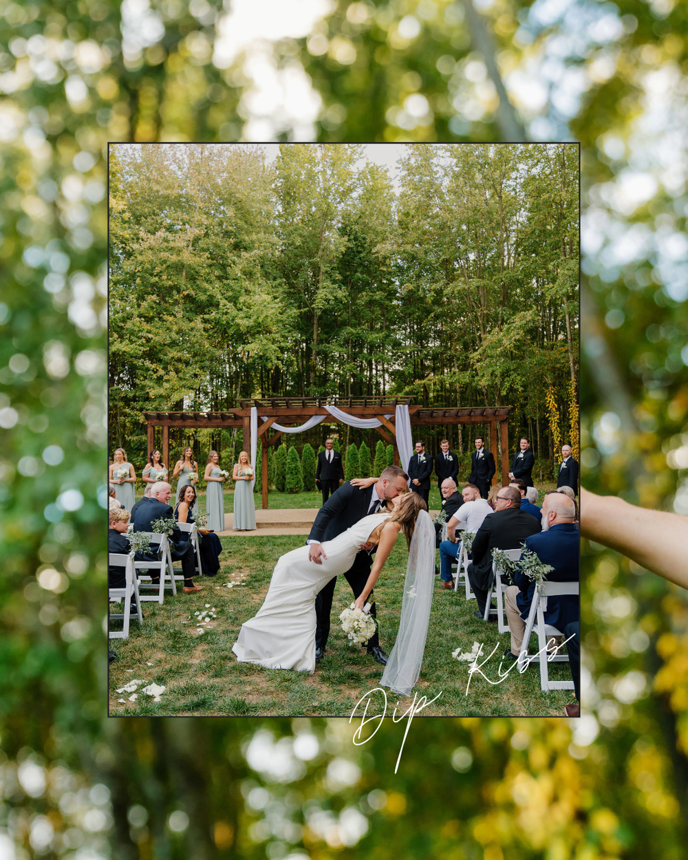 Bride and Groom portrait at The Venue On Lake Grant in Mt. Orab Ohio. Cincinnati Wedding Photographer.