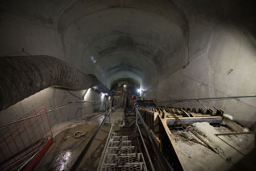 Photographe BTP France – tunnel métro en béton armé en cours de réalisation