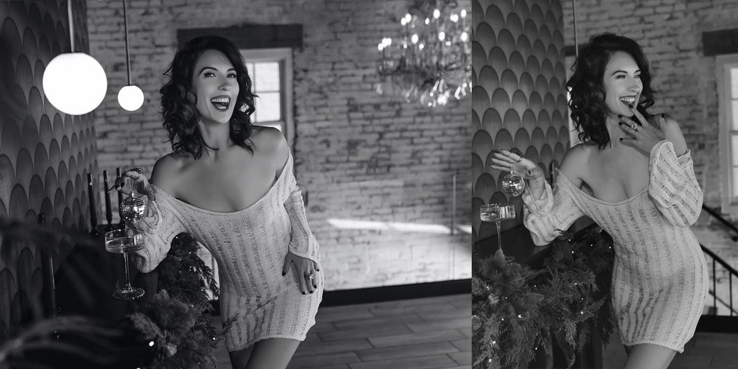 Couples dancing in an intimate setting with exposed brick walls and ambient lighting.