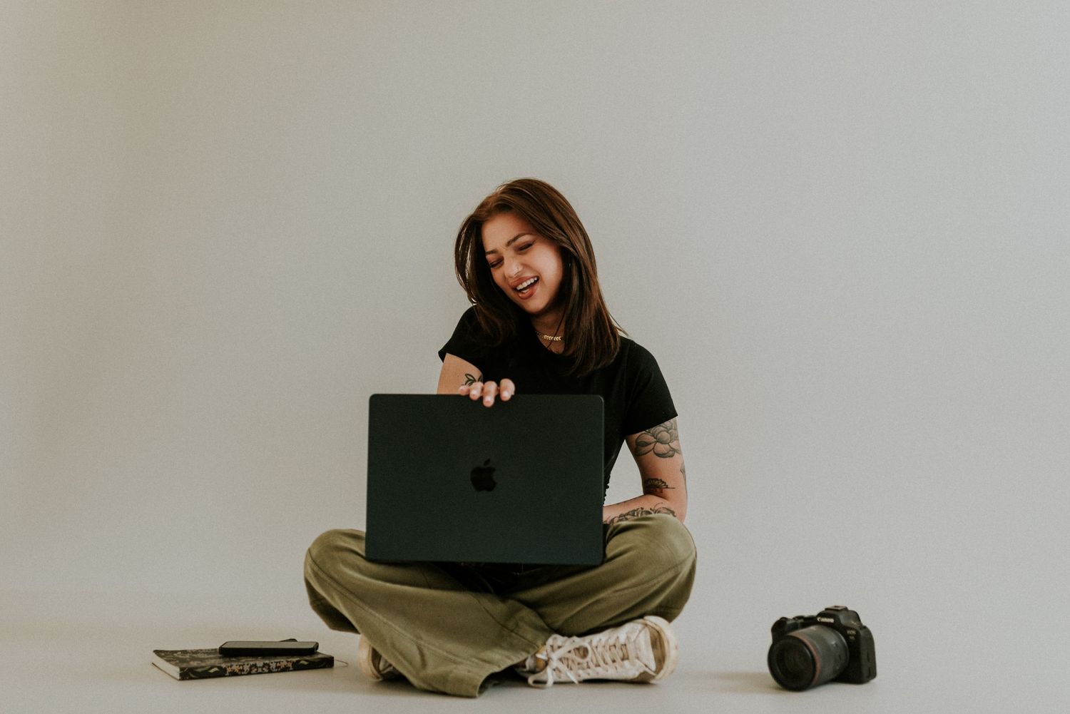 Branding Photo for a photographer in Studio with her Photography equipment in Clarksville, Tennessee.