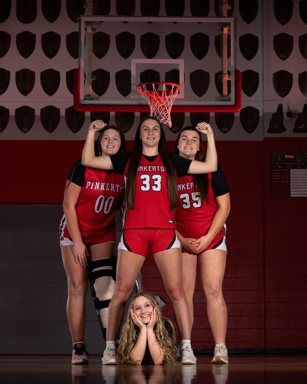 Pinkerton Academy Astros girls Basketball Fv3 Media sports photography Media Day photoshoot and creative portrait session in New Hampshire