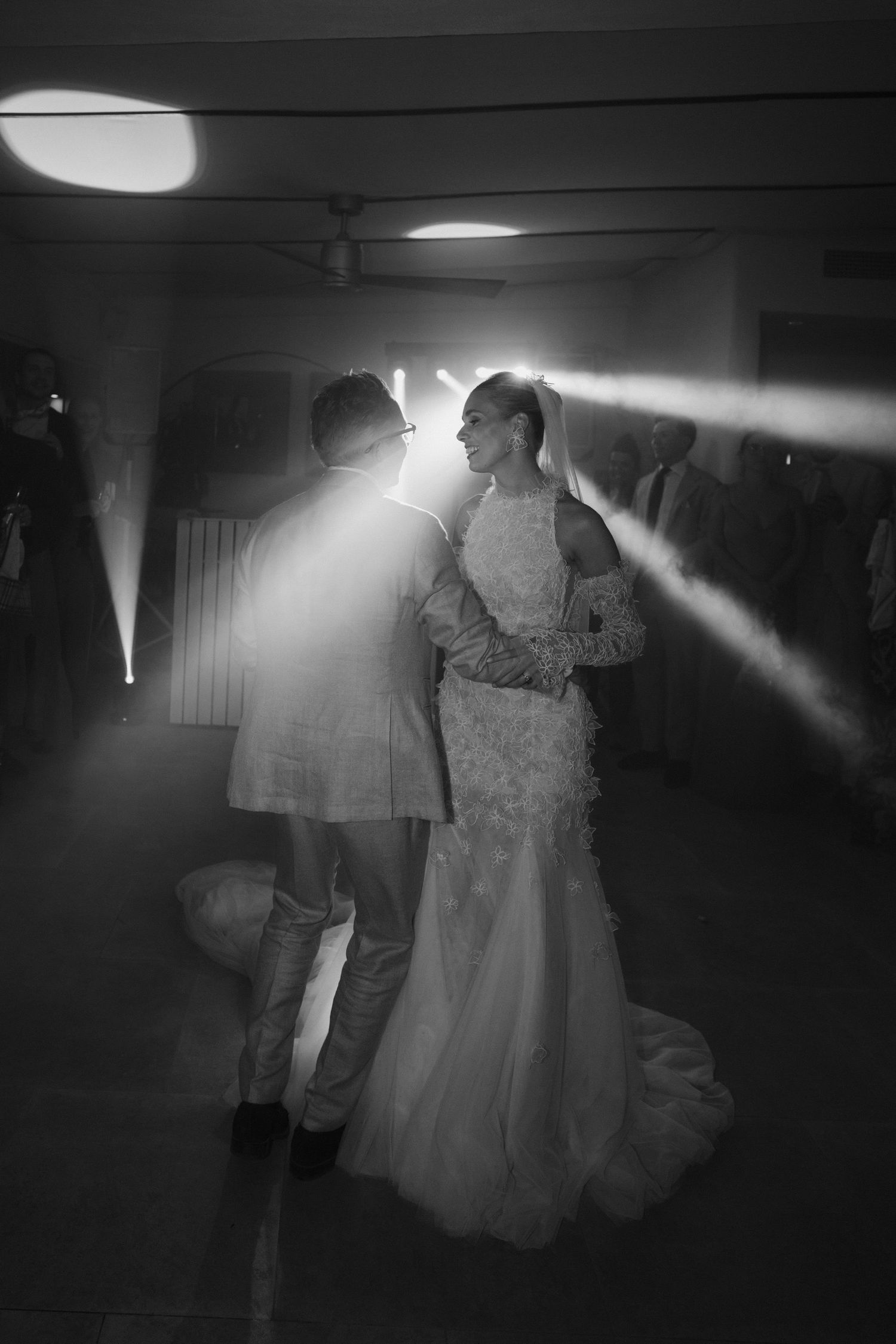 bride and groom during their first dance at Amante Ibiza