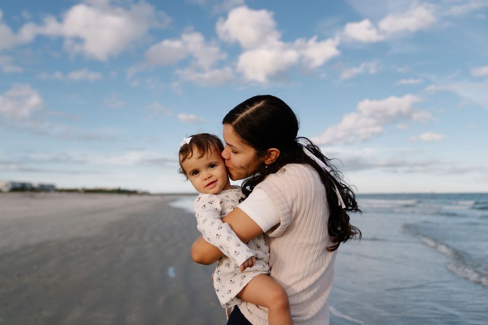 Family portraits at the beach