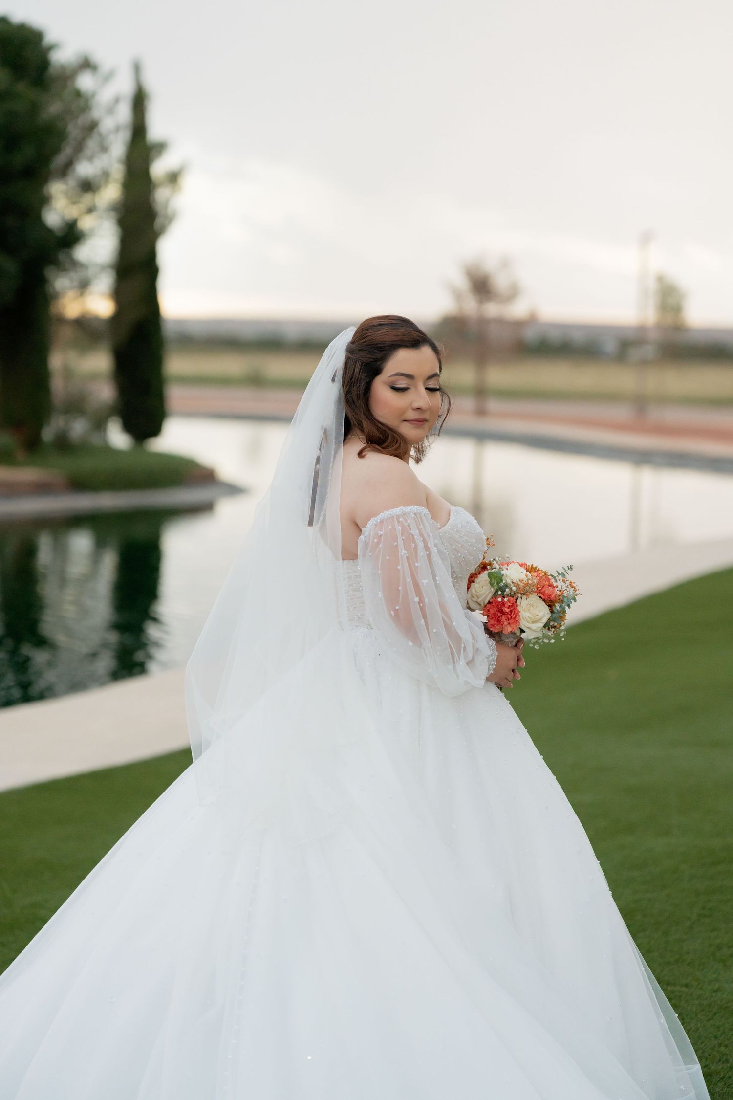 Wedding photographer at Grace Gardens in El Paso, TX