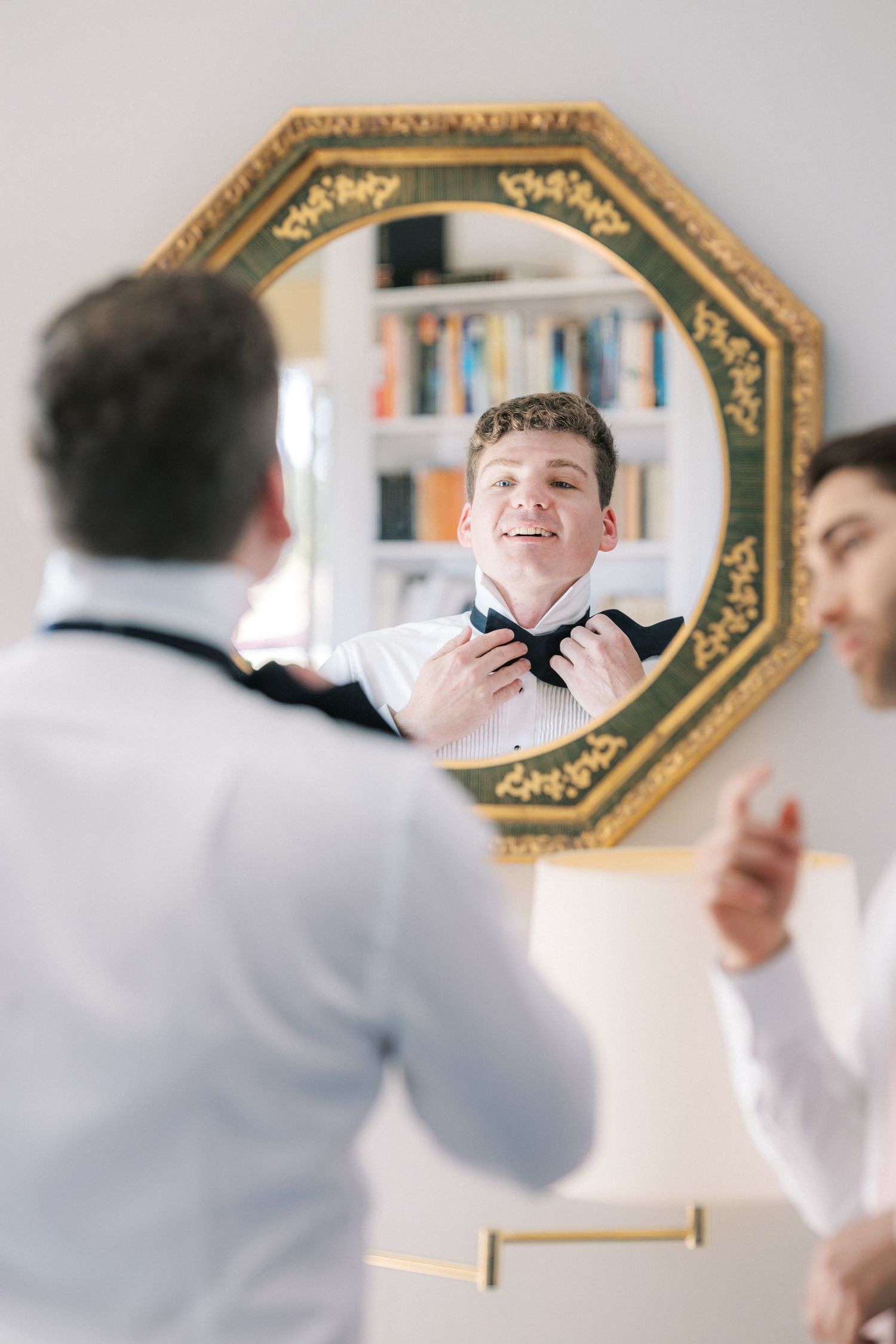Groom getting ready with groomsmen in Estoril before wedding in Cascais Portugal