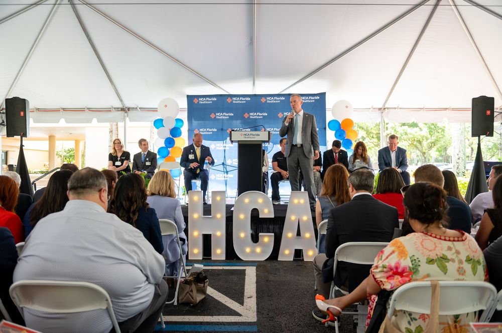 The Palm West Hospital Groundbreaking ceremony was photographed by corporate event photographers in Royal Palm Beach.