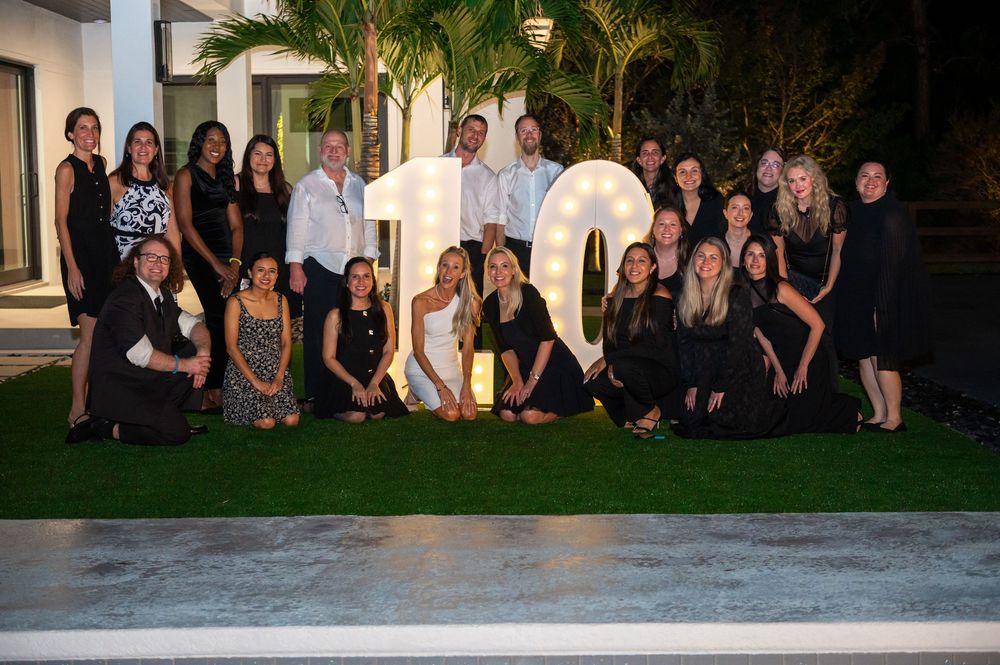 10 years of service captured by Jupiter corporate event photographers.