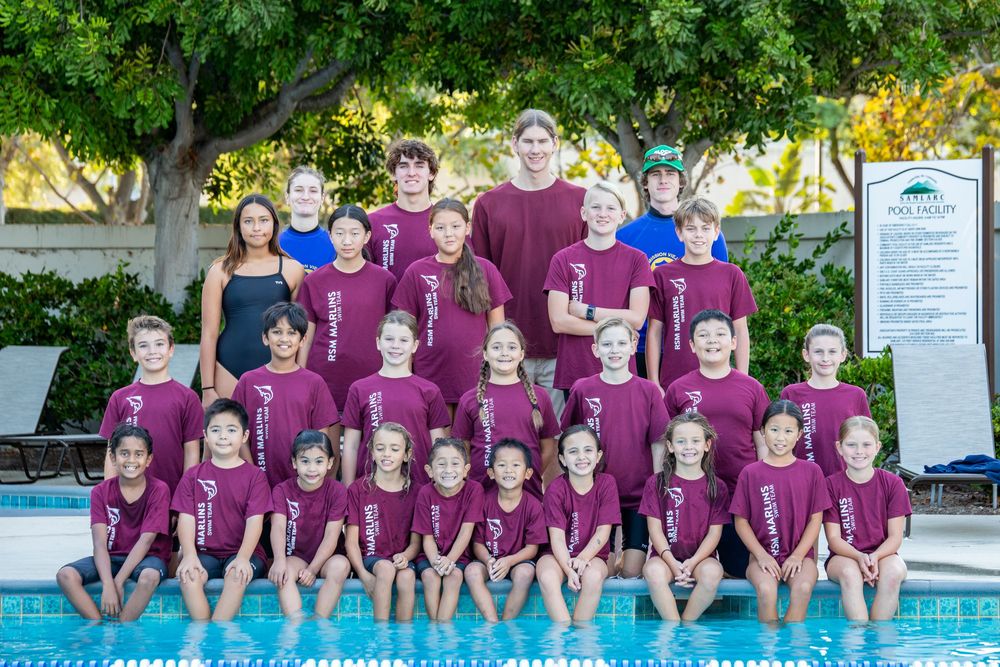Nadadores swim team group photo for their summer, spring and winter leagues.
