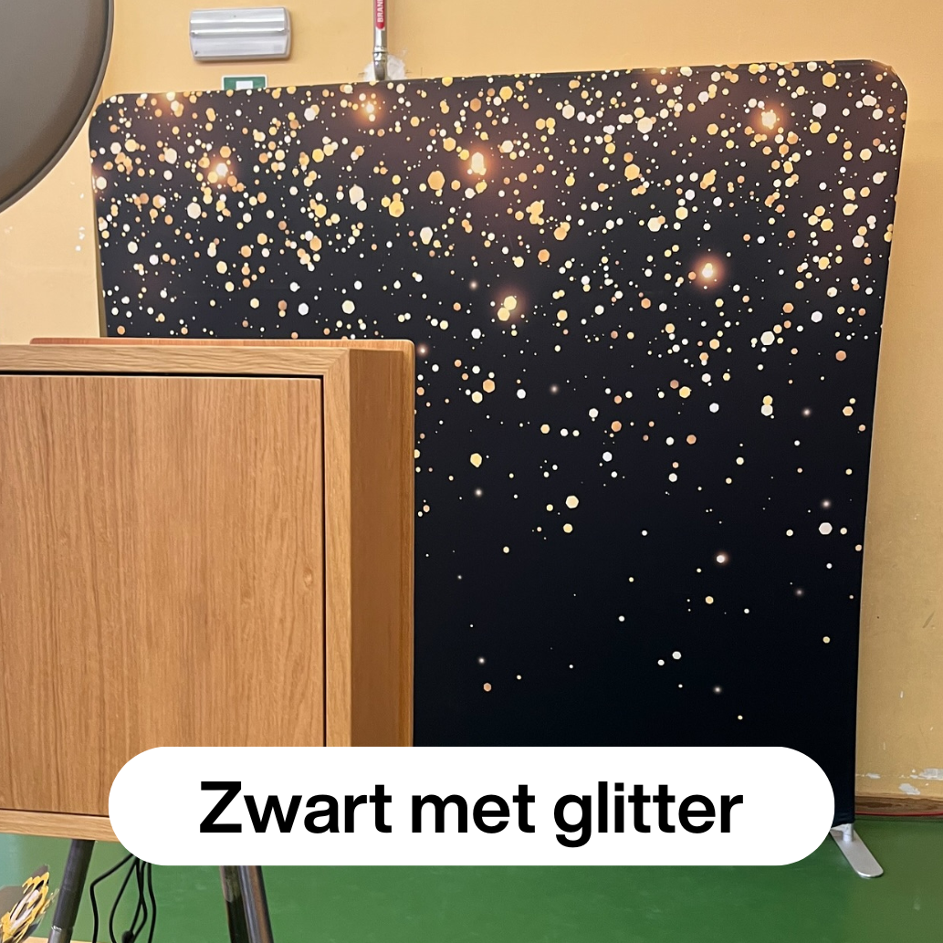 Photobilly backdrop zwart met glitter