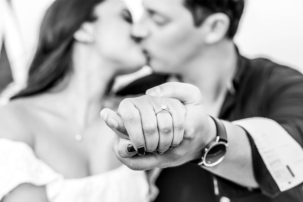 engaged, engagement photographer, engagement session, getting married, wedding plans, wedding ideas, kissing, wedding rings, engagement ring
