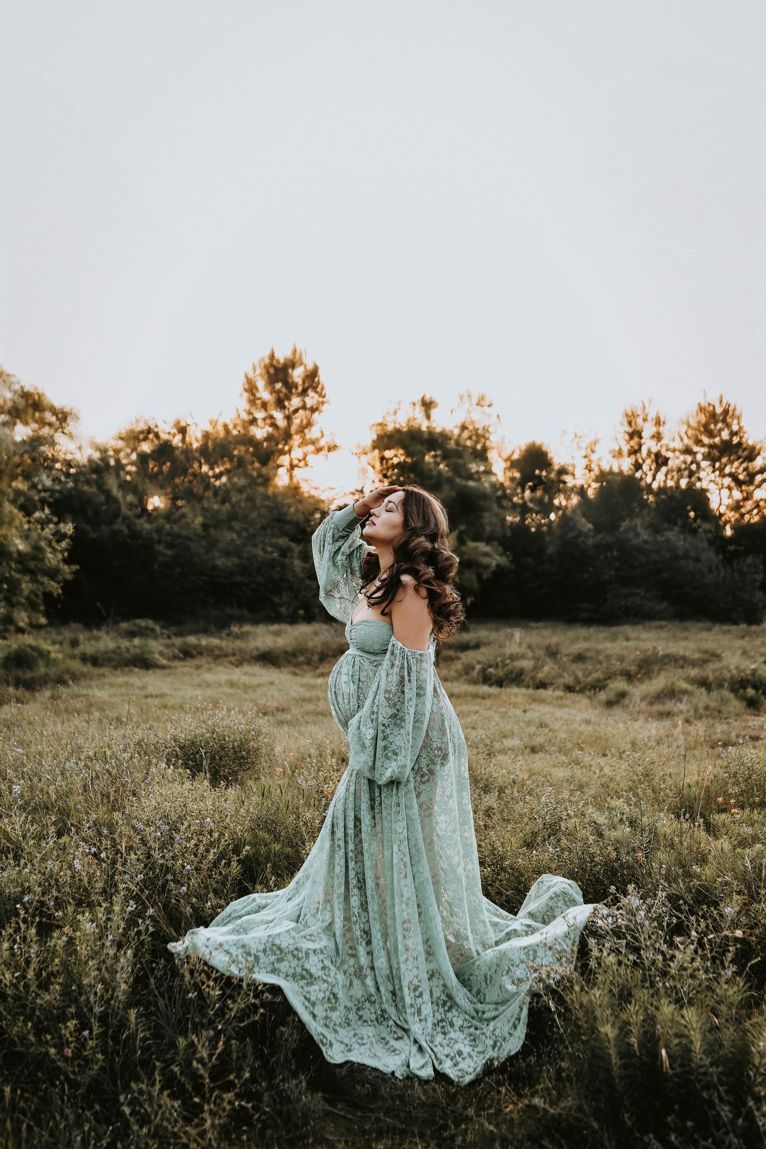 Moody Maternity Photos in Dallas: Karely + Eric's Dramatic Lakeside Session