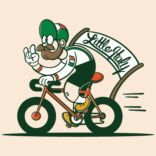 Preston riding a bicycle