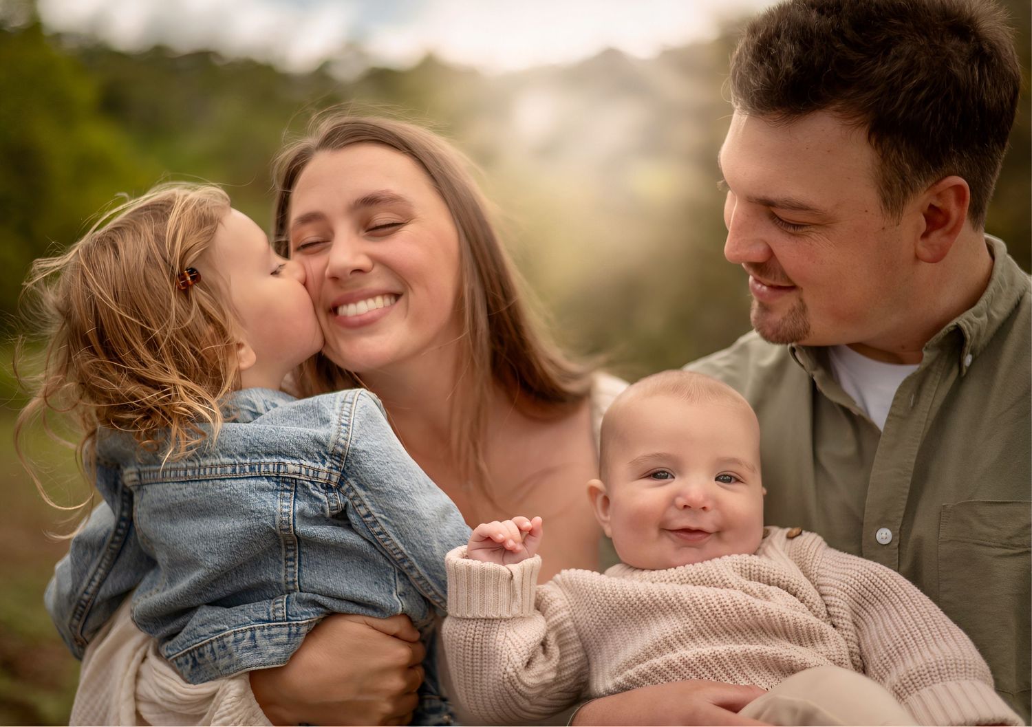 A soft, sweet family lifestyle portrait