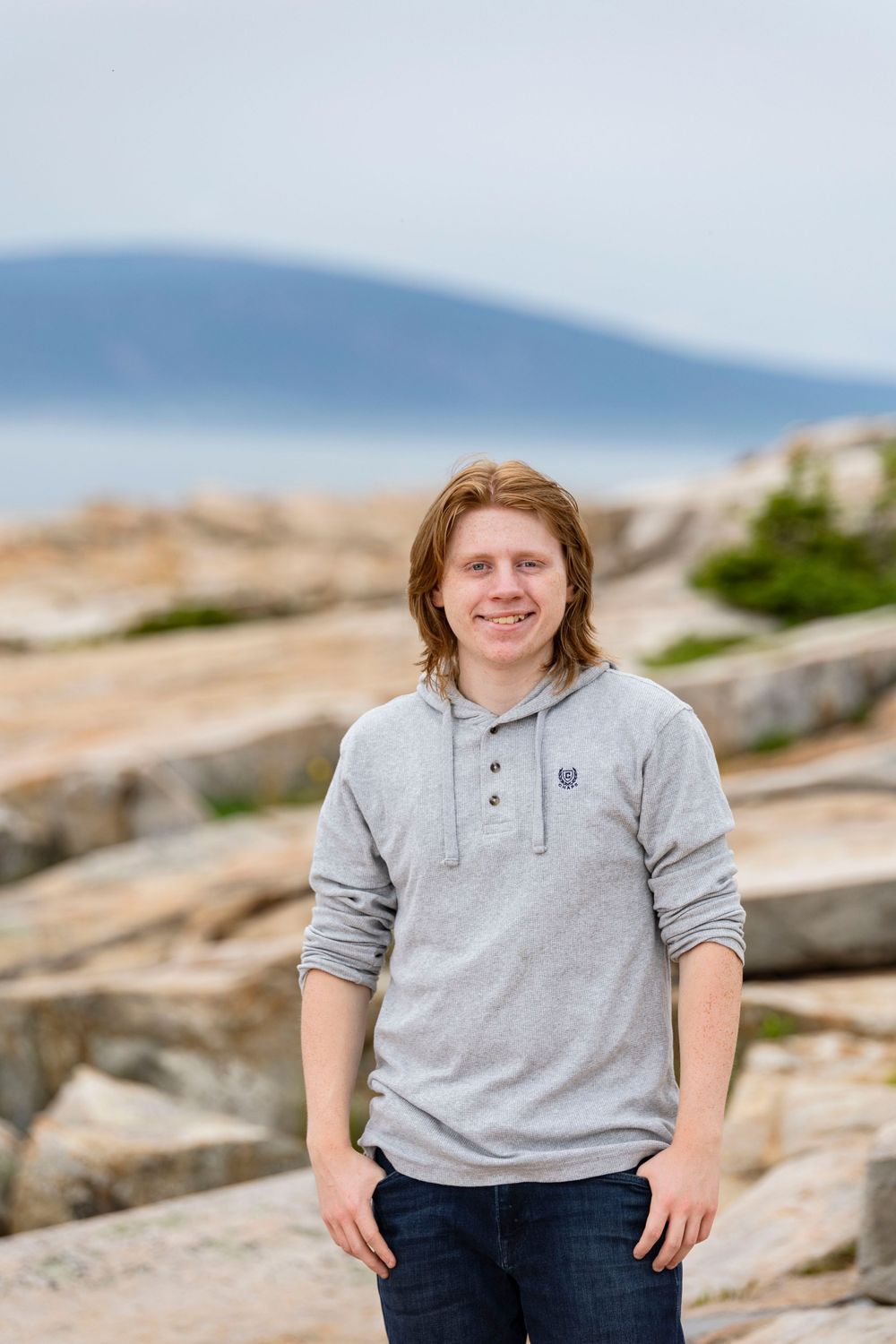 Senior portrait in Schoodic Peninsula.