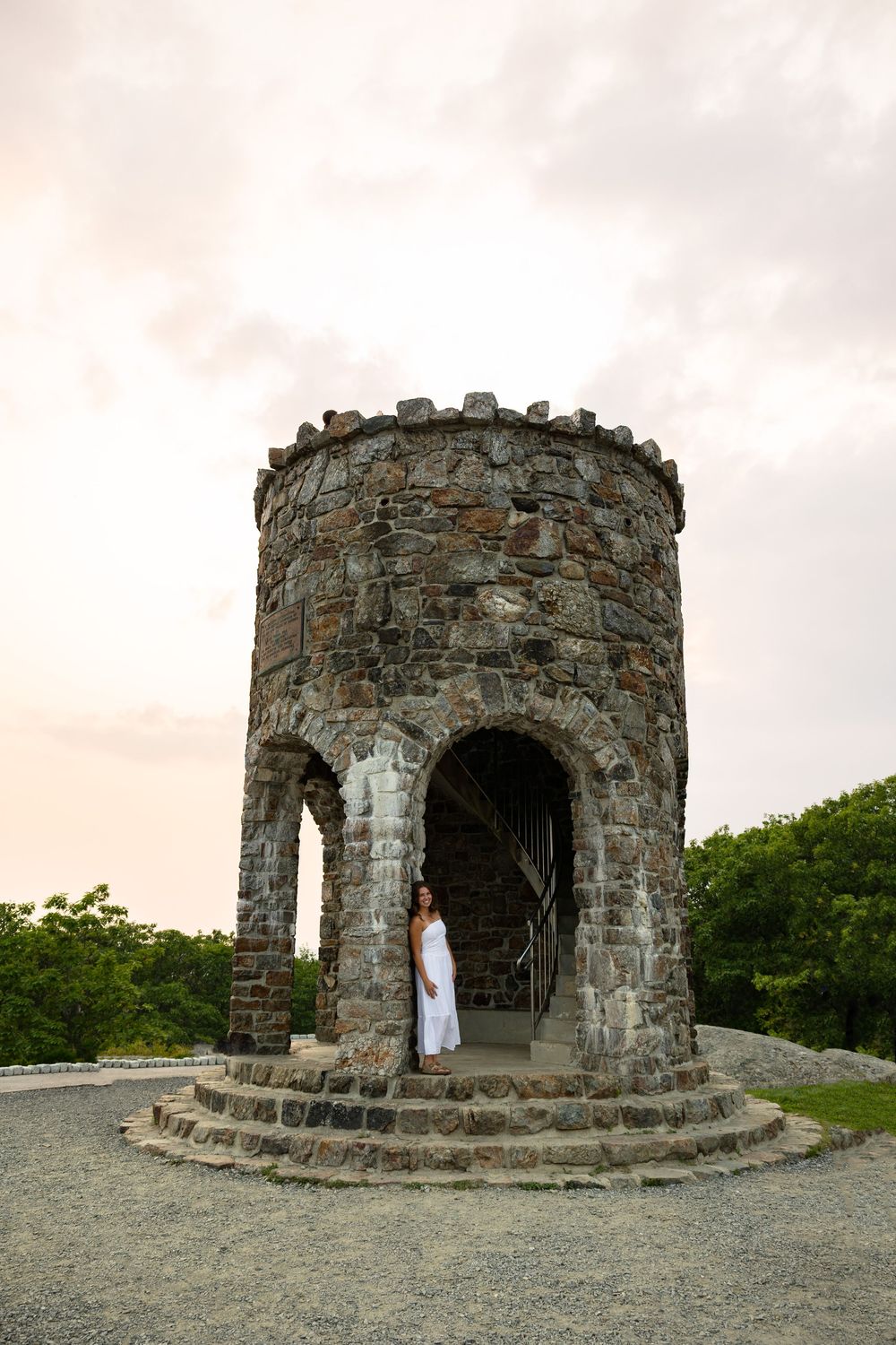 Senior portrait on Mt. Battle in Camden Maine