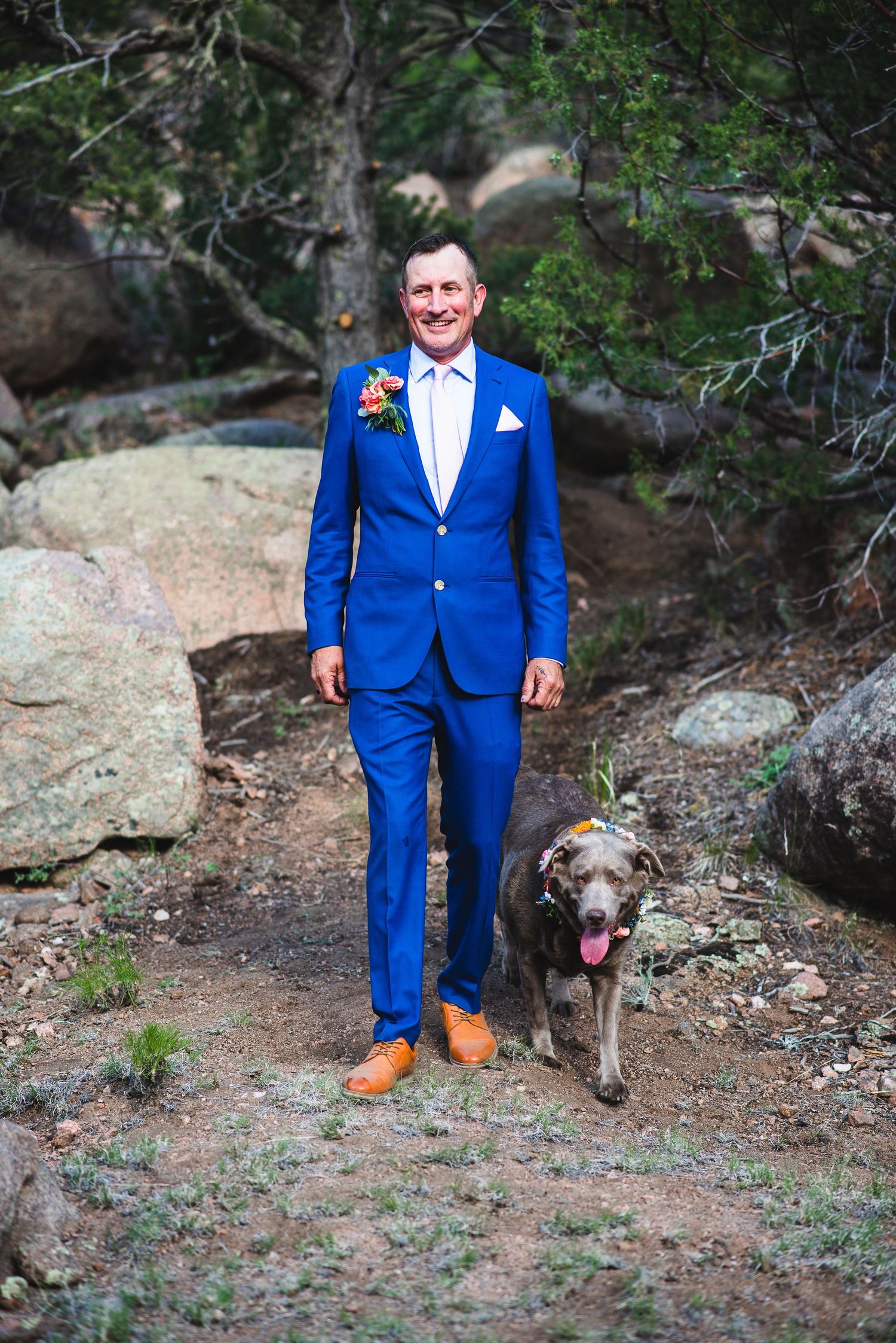 Groom Outdoor wedding Colorado