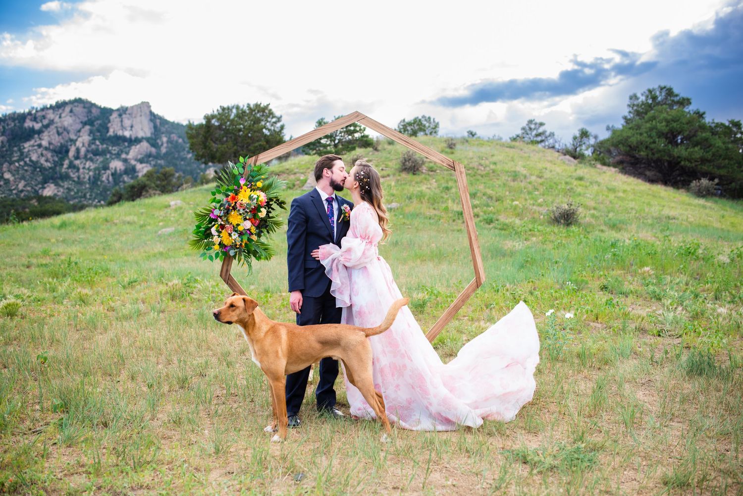 Canon City Colorado Marchand Ranch wedding with dog