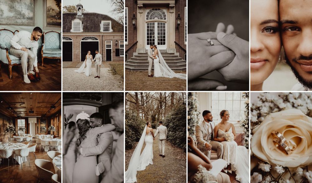 Trouwfotografie Sparrendaal, bruidsfoto's Helmond, Brabant.