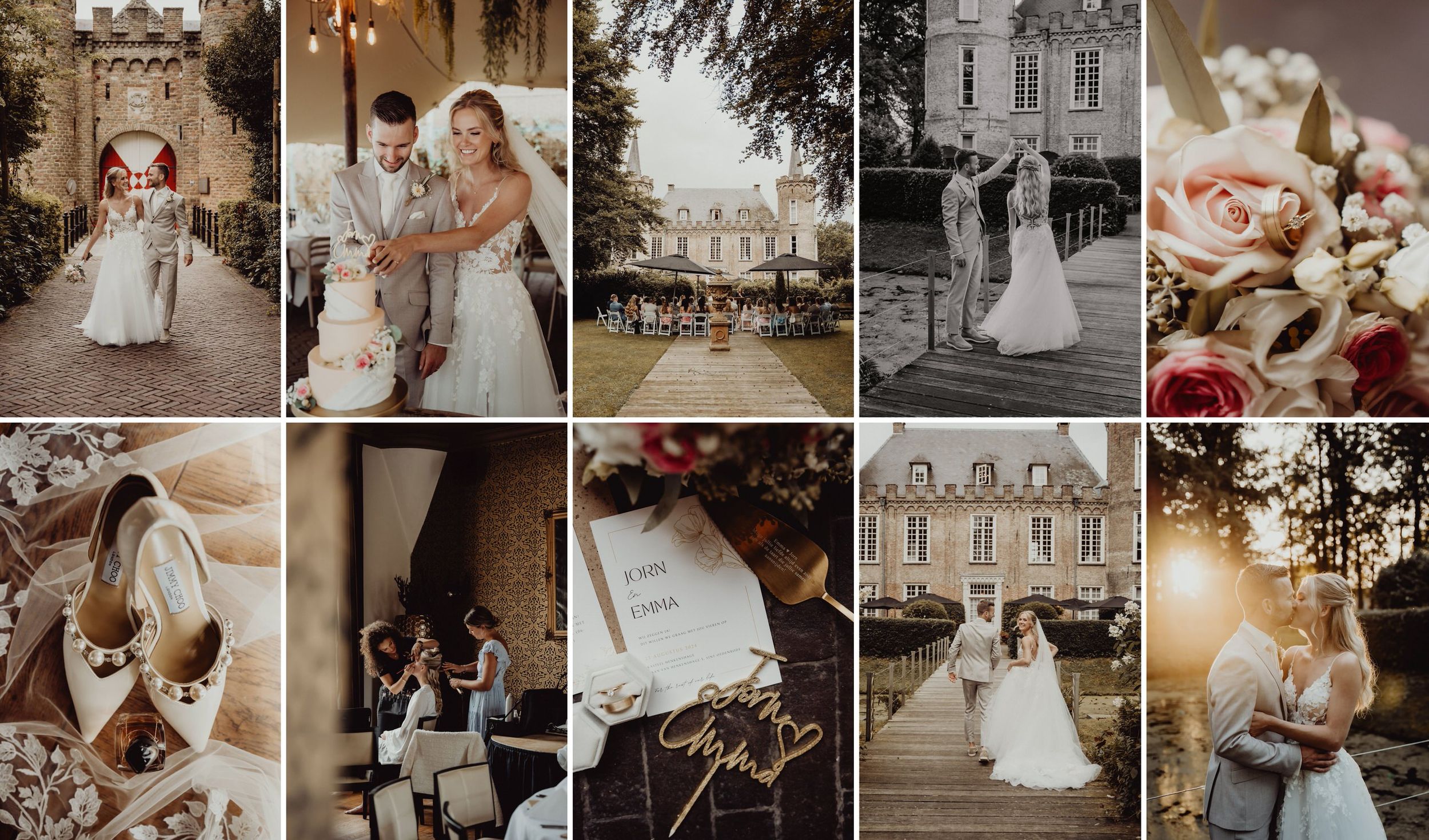 Trouwfotografie Kasteel Henkenshage bruidsfoto's Helmond, Brabant.