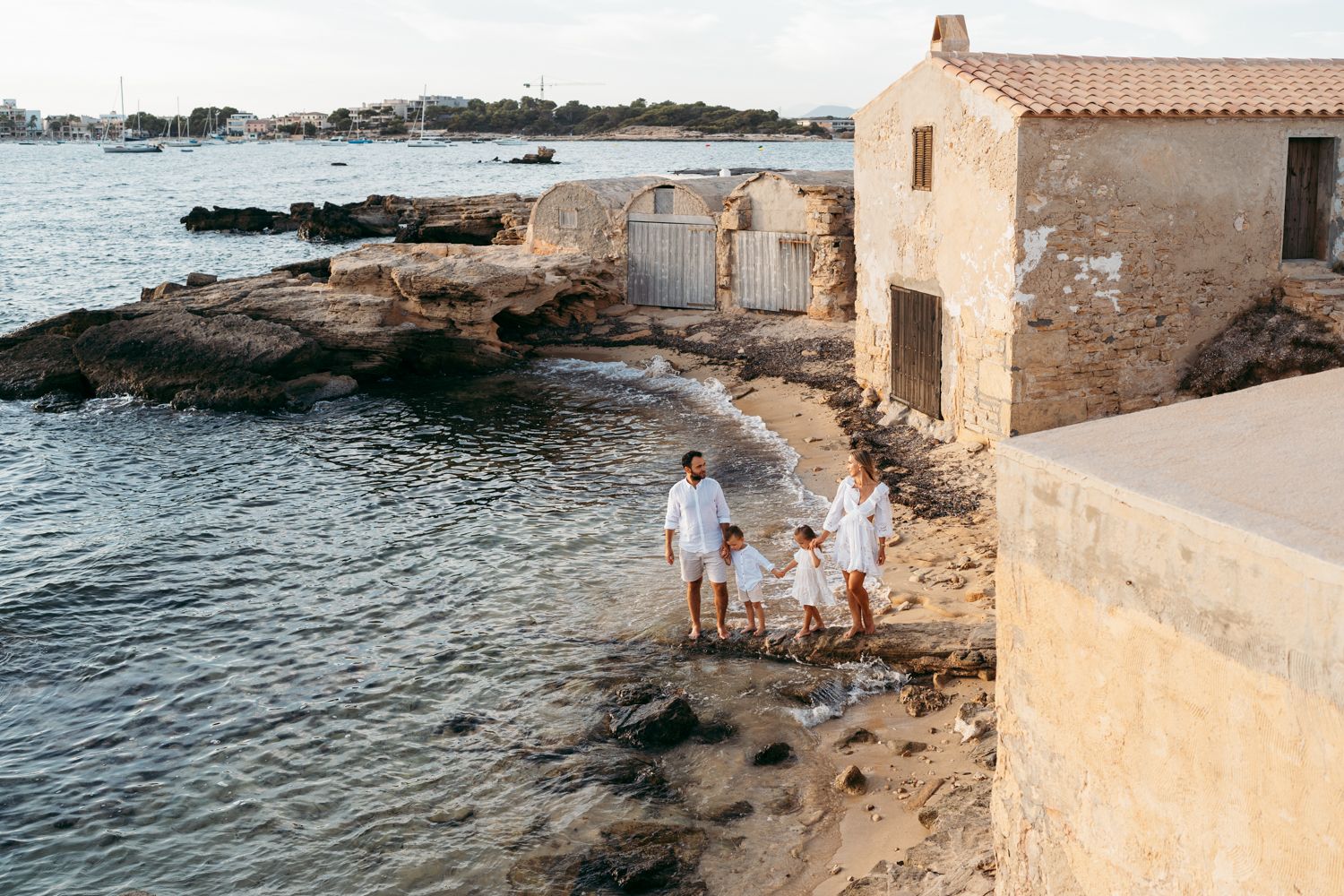 a family in Colonia San Jordie in mallorca