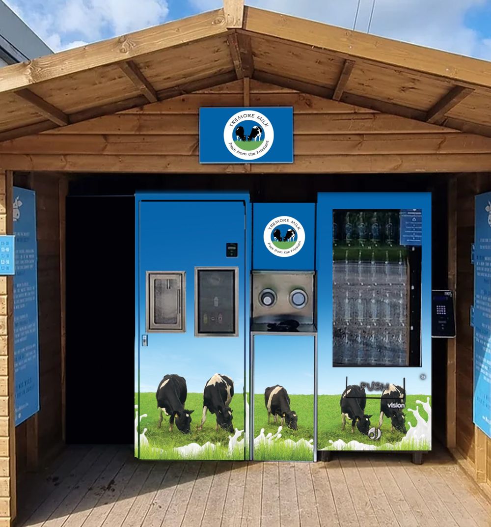 Wrap design for milk vending machine plus matching logo combo