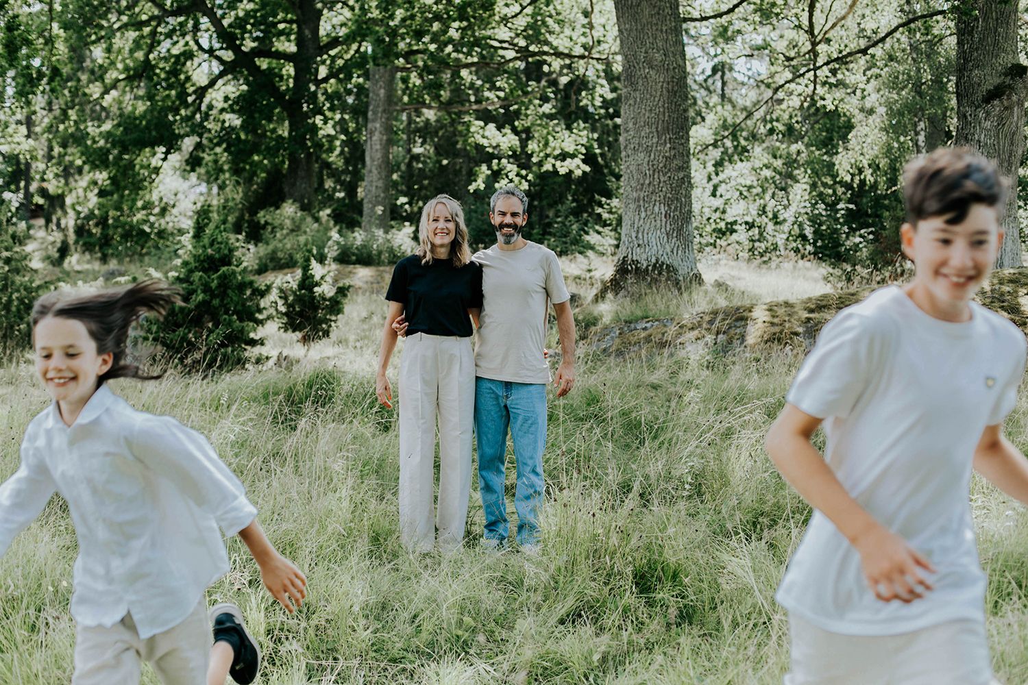 Familjefotografering Norra Finnö Sankt Anna. Fotograf Rebecca Nordin. Familjen Grün.