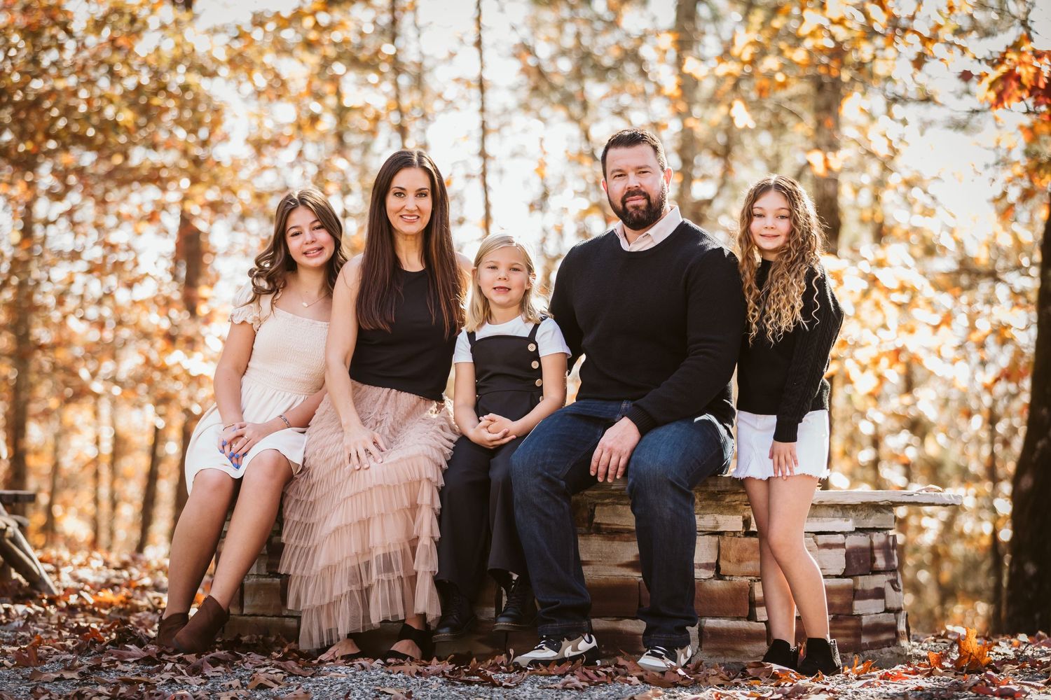 family session in fall with kids
