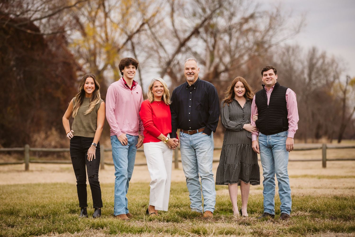 family session in fall with teens