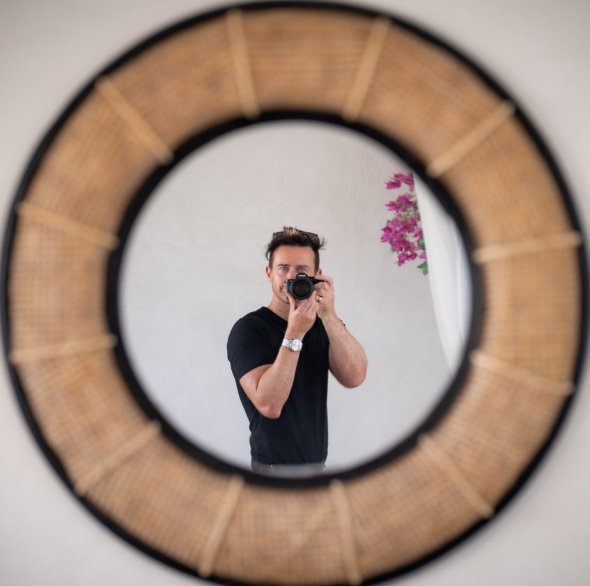 Creative circular framed photography shots through a decorative round frame.