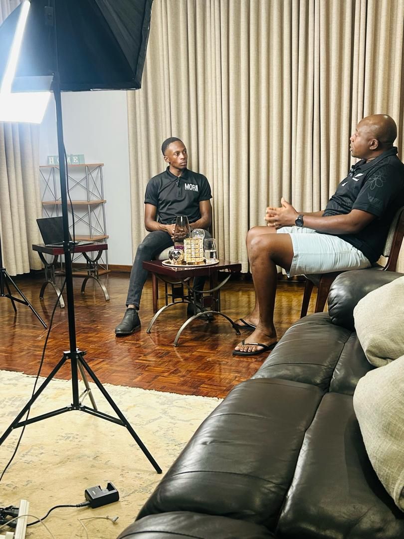 man sitting down for an interview