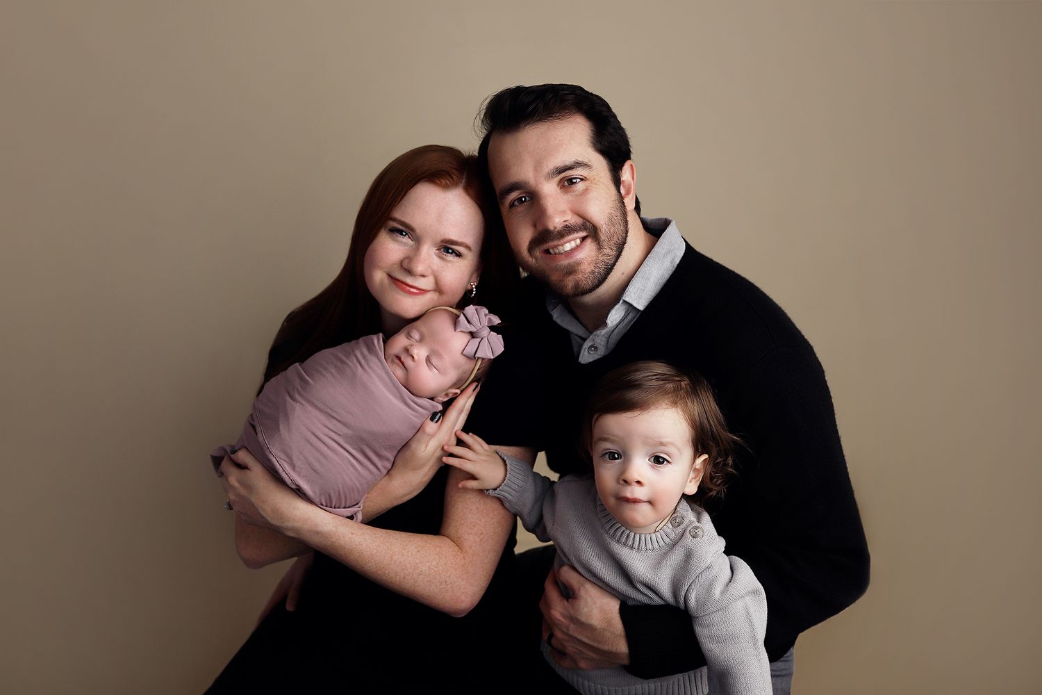 newborn and family, family of four, newborn photography