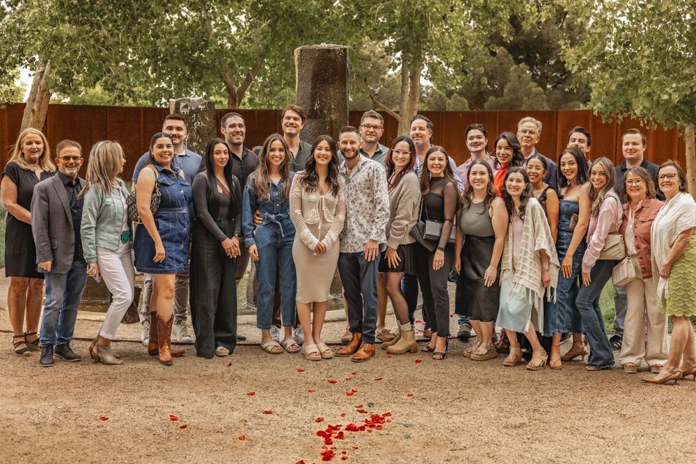 Engagement Portrait of Family at surprise event