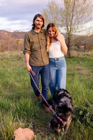 Utah couple engagement proposal photography dog