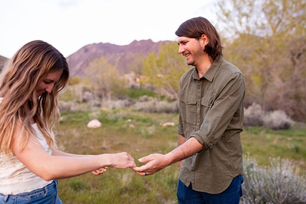 Utah couple engagement proposal photography