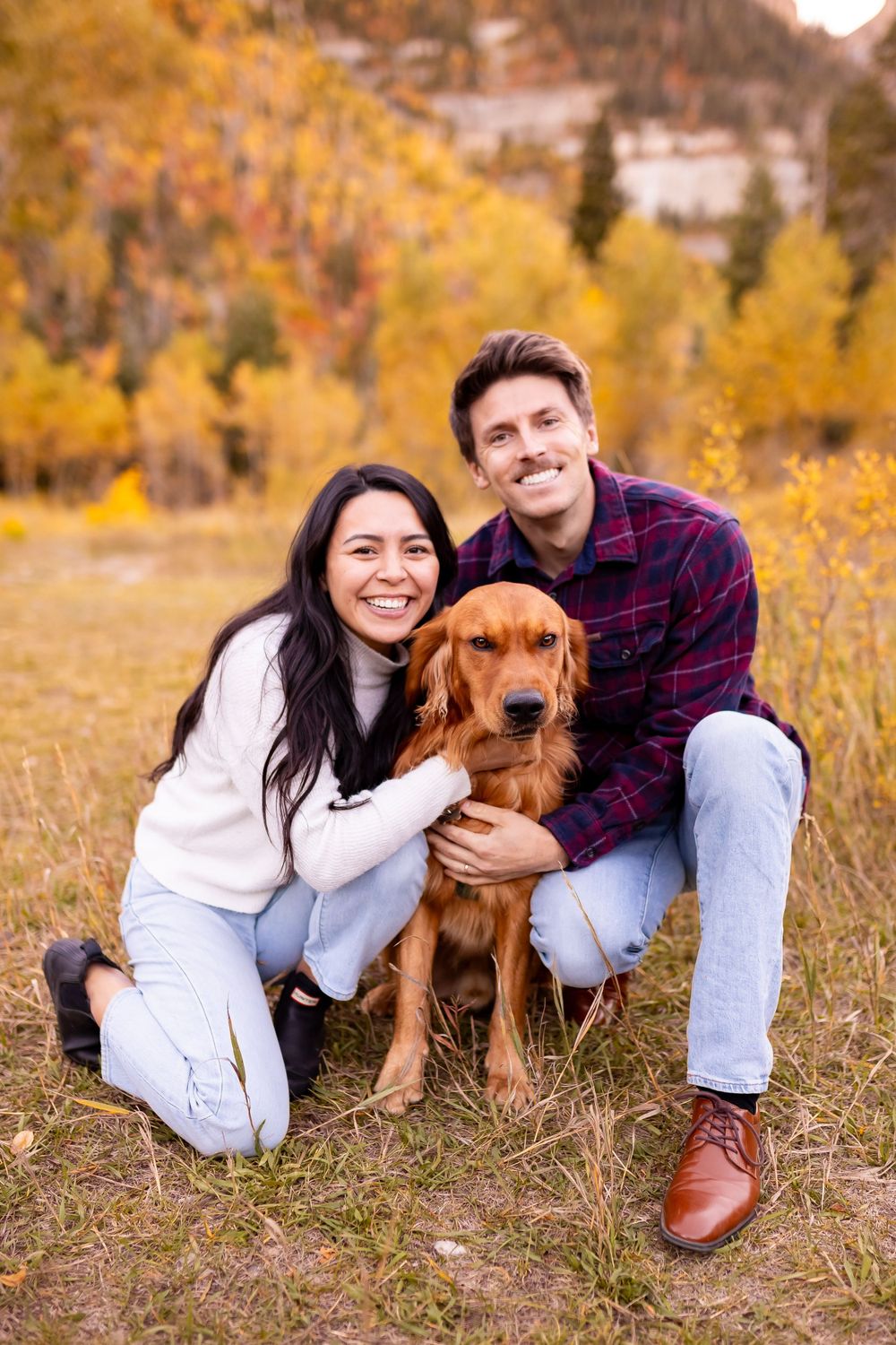 Utah family photography couple dog