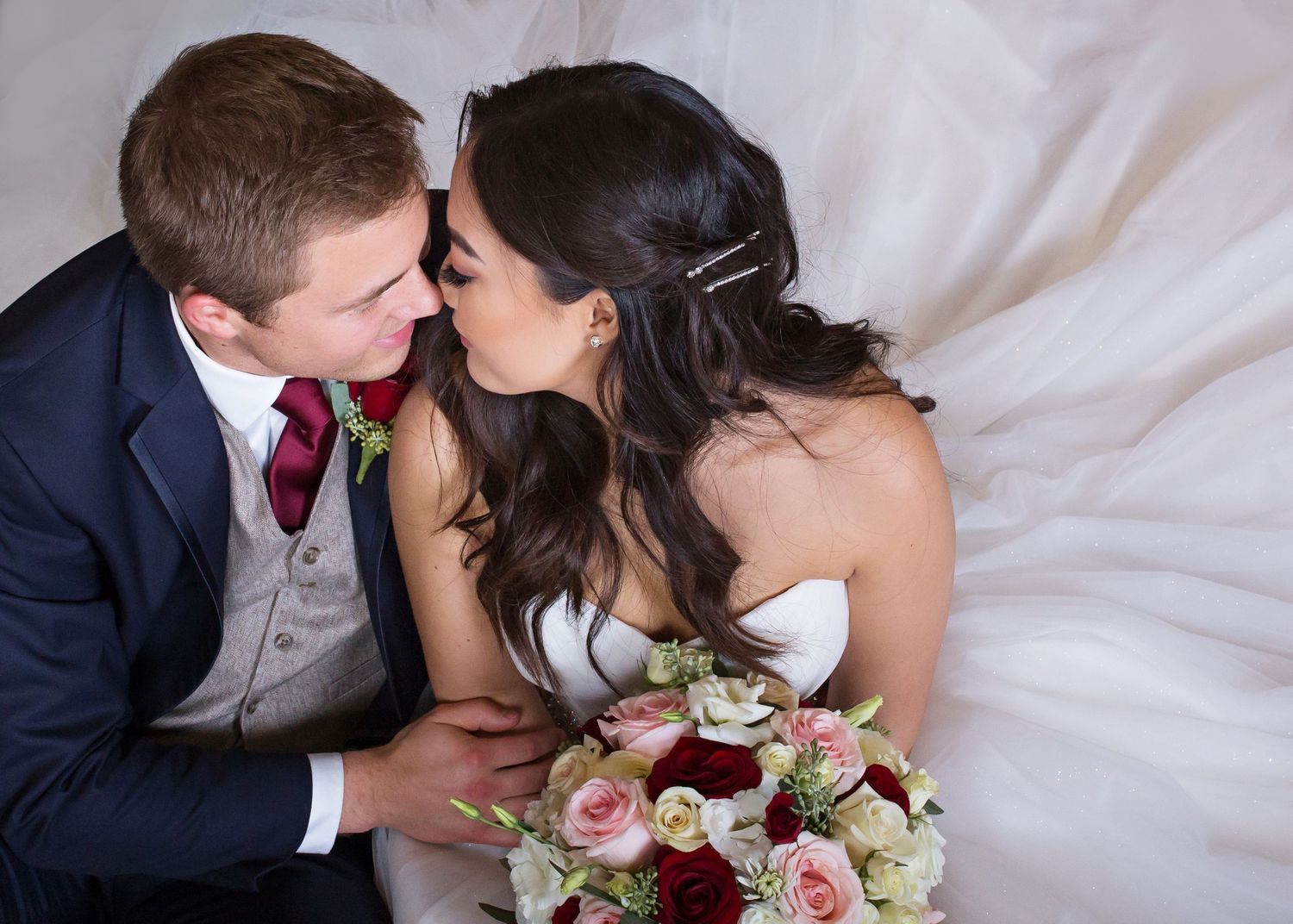 Bride and groom wedding portrait in Appleton WI, captured outdoors with natural light, showcasing love, elegance, and timeless moments