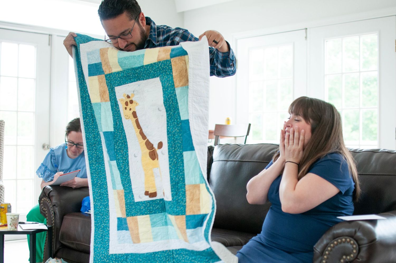 Quilt gift presents at baby shower event photography