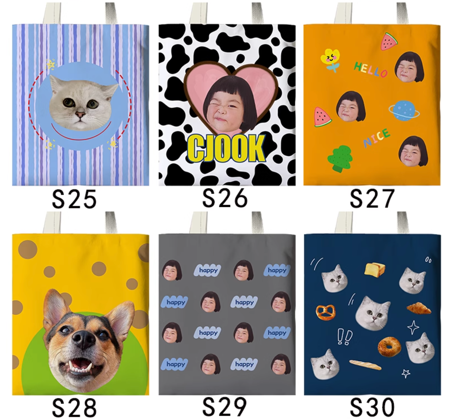 A series of cartoon illustrations featuring cats and colorful backgrounds arranged in a horizontal grid pattern.