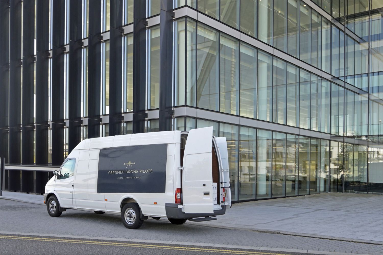 CDP Ltd Aerial Intelligence van parked in front of CDP registered office