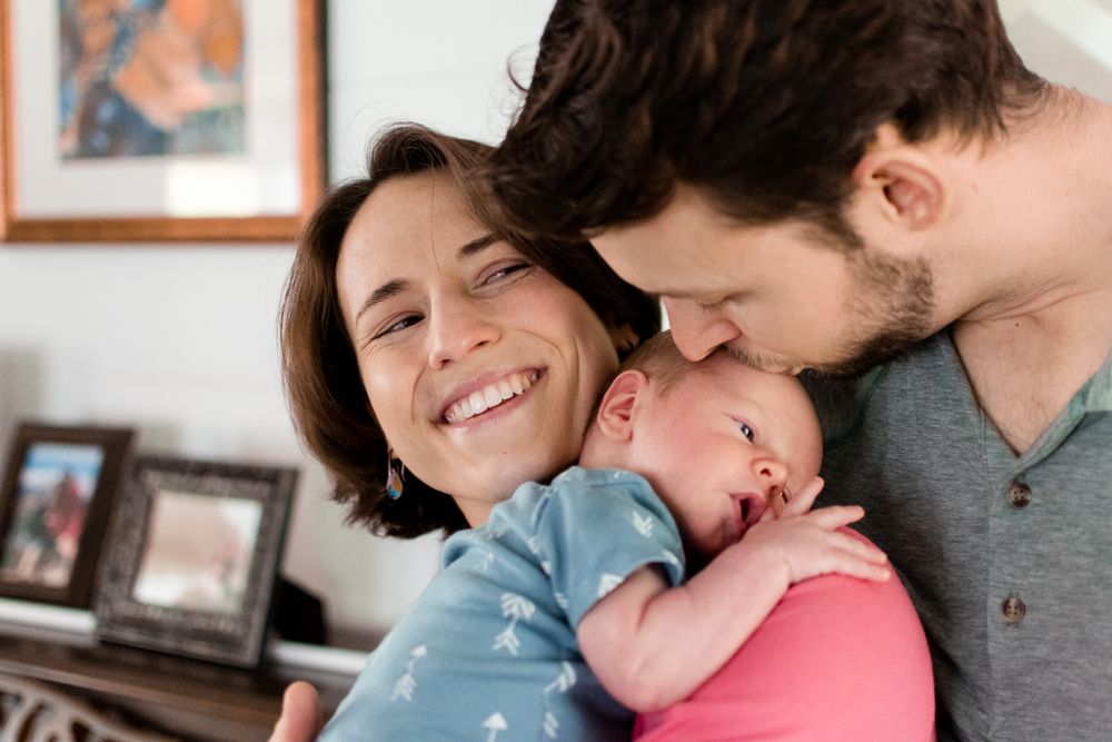 This family is all smiles in the comfort of their own Winston-Salem home.